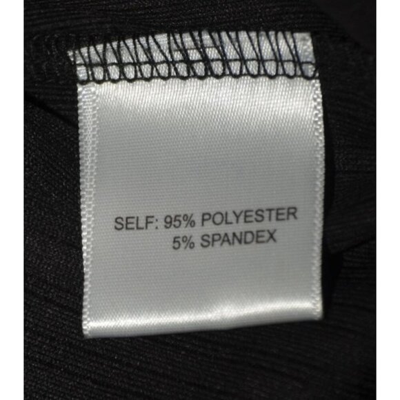 Modern Works Ladies L Black Ribbed Casual Pull On Pants Pockets Wide Leg Comfy - Picture 6 of 7